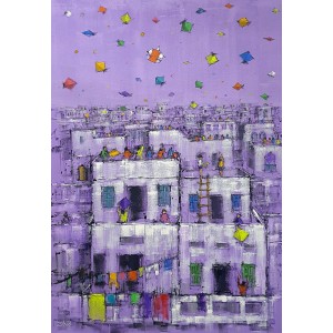 Zahid Saleem, 24 x 36 Inch, Acrylic on Canvas, Cityscape Painting, AC-ZS-137
